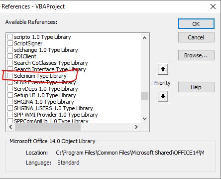 add-selenium-reference-in-vba