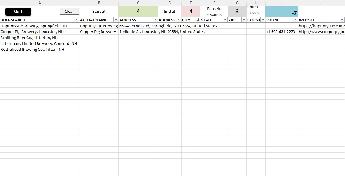 google-seach-excel-sample